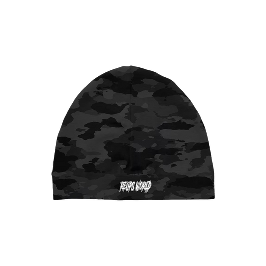 BLACK CAMO SKULL CAP