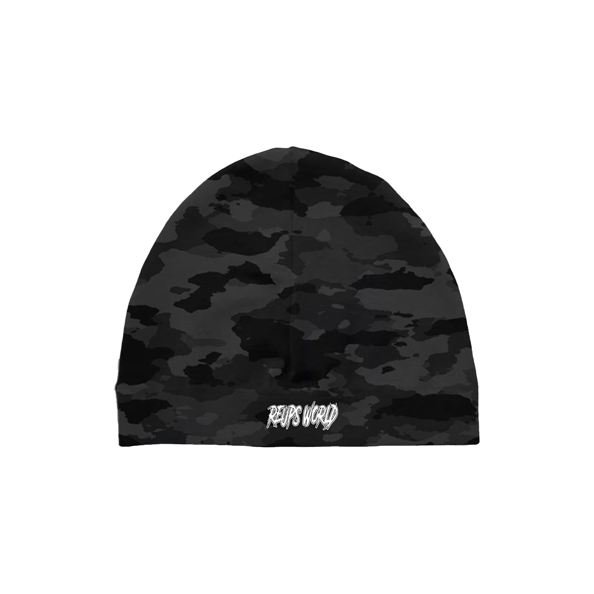 BLACK CAMO SKULL CAP